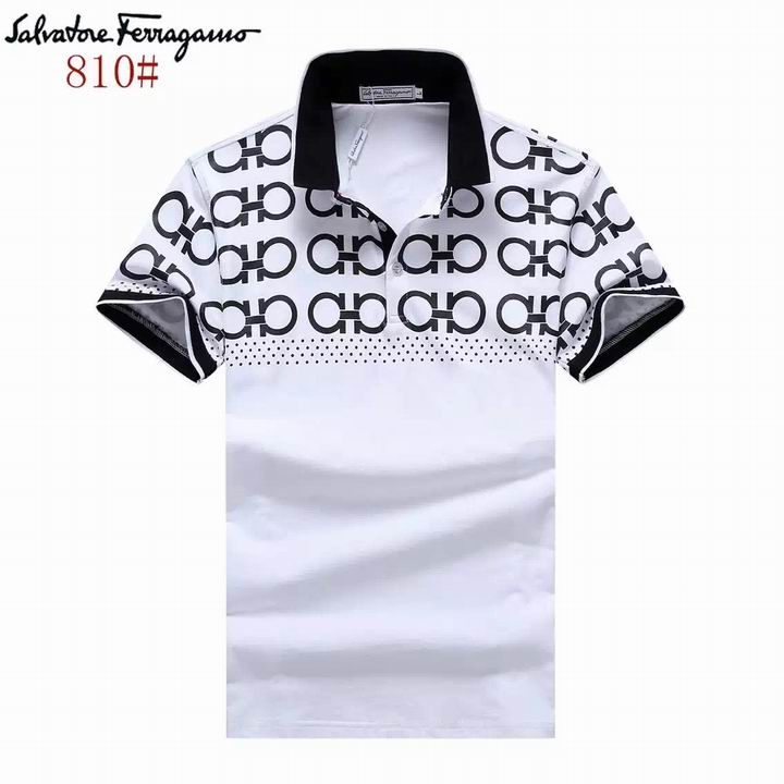 Ferragamo Men Short Polo T-shirt in white Discount